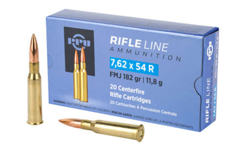 Ammunition Prvi Partizan Rifle 7.62x54r PPU 7.62X54R FMJ 182GR 20/200